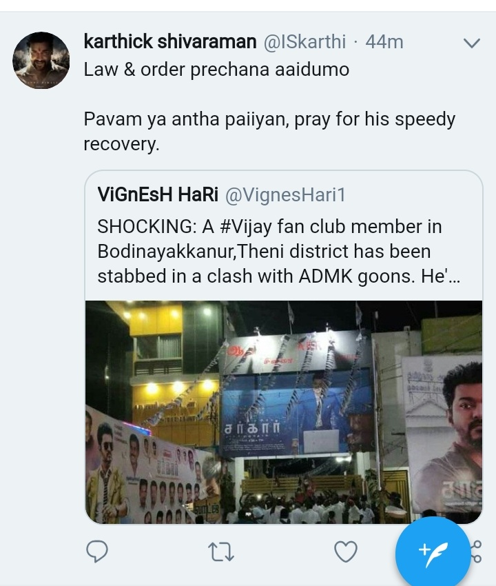 Vijay fan attacked in theni
